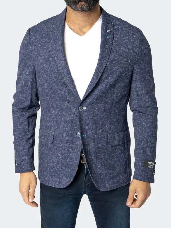 Maceoo Blazer | Blazer Unconstructed Descartes Nazarene Blue