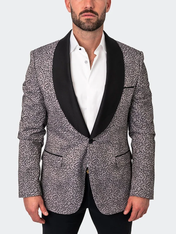 Maceoo Blazers.Maceo | Blazer Shawl Ceremonialgrey Grey