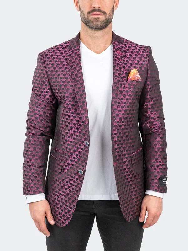 Edgy Fashion Casual Blazers Maceoo Blazers.Maceo | Blazer SkullRepeat Pink