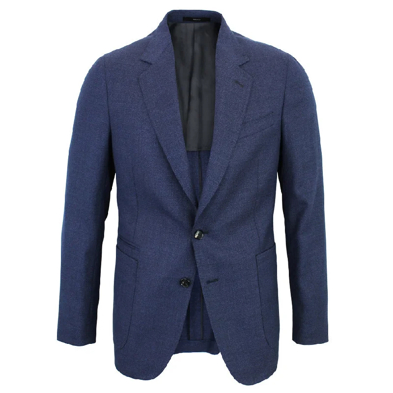 Sleek Tailoring Urban Vests Paul Smith - Soho Fit Textured Wool Blazer in Blue