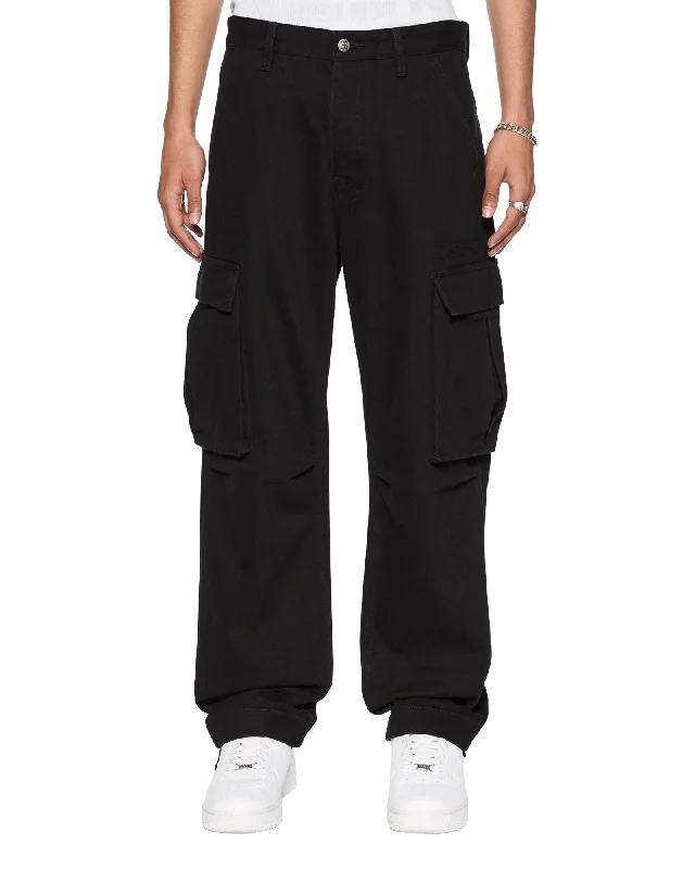 Country Style Stylish Blazers SOTT FUGITIVE CARGO PANT JET BLACK