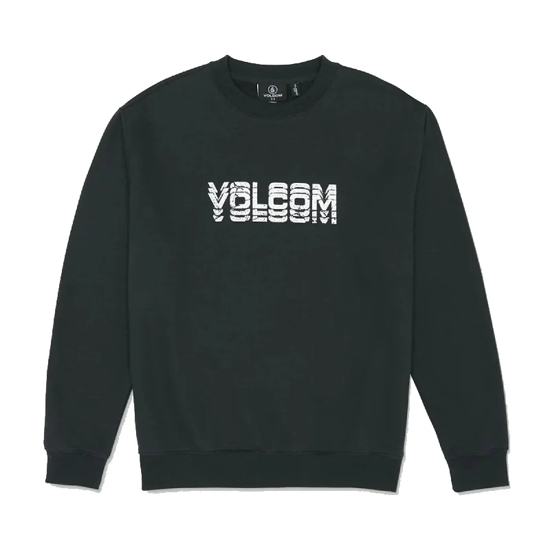 Volcom Cement Crew Men's L/S Sweatshirt - Washed Black Heather