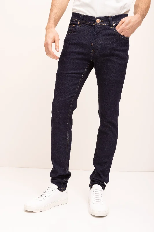 Sleek Tapered Jeans - Dark Blue