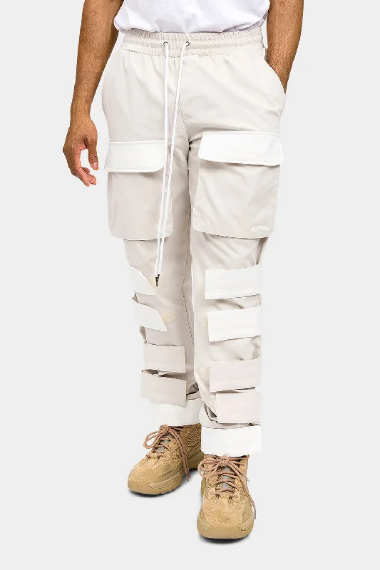 Pastel Aesthetic Adjustable Velcro Straps Cargo Pants