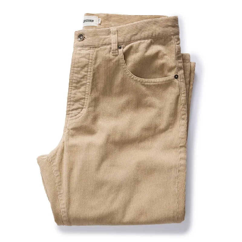 Bold Patterns The Democratic 5-Pocket Pant in Washed Khaki Corduroy