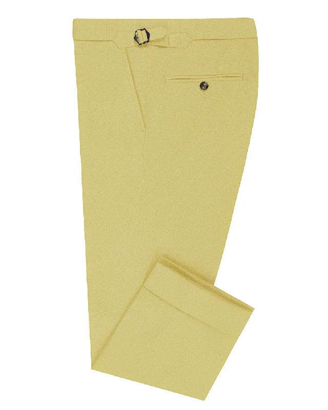 Urban Minimalism Dugdale Fine Worsted Pant- Yellow