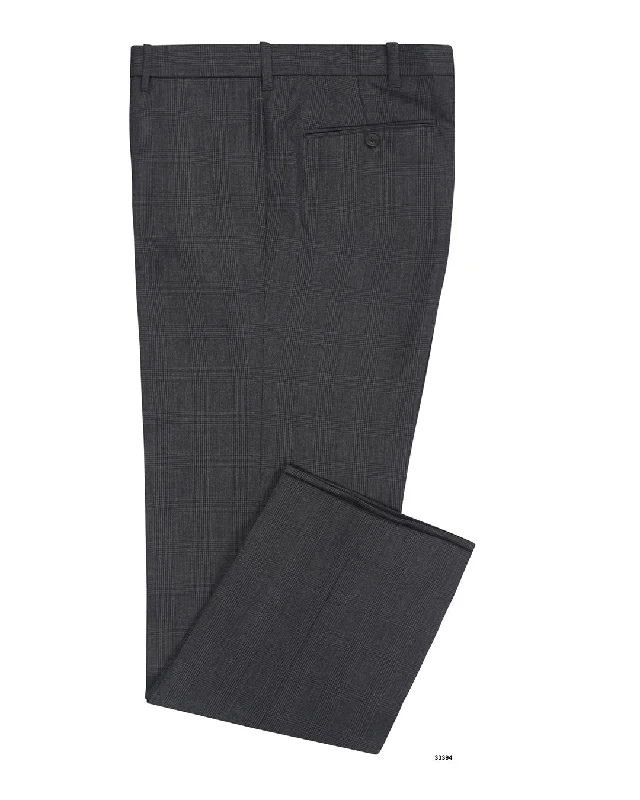 Pastel Aesthetic Dugdale Fine Worsted - Grey Prince of Wales Pant