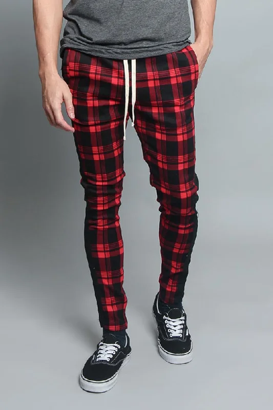 Relaxed Suiting Plaid Track Pants