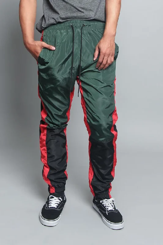 Relaxed Aesthetic Tri Color Windbreaker Track Pants